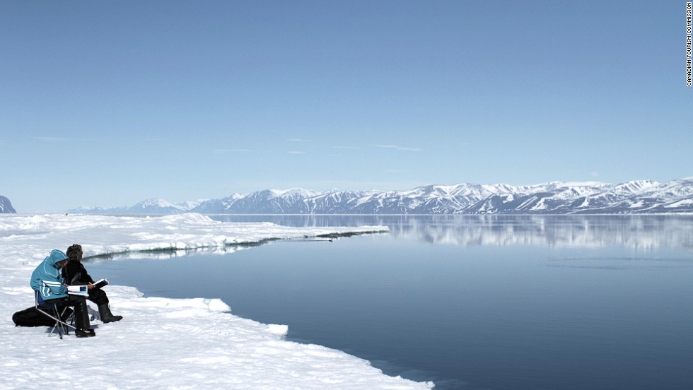 Located in Nunavut Territory -- Canada's northernmost region -- Sirmilik National Park features rugged mountains, glaciers, fjords and river valleys. April to June is the best time to visit the edges of the ice floes (pictured). 