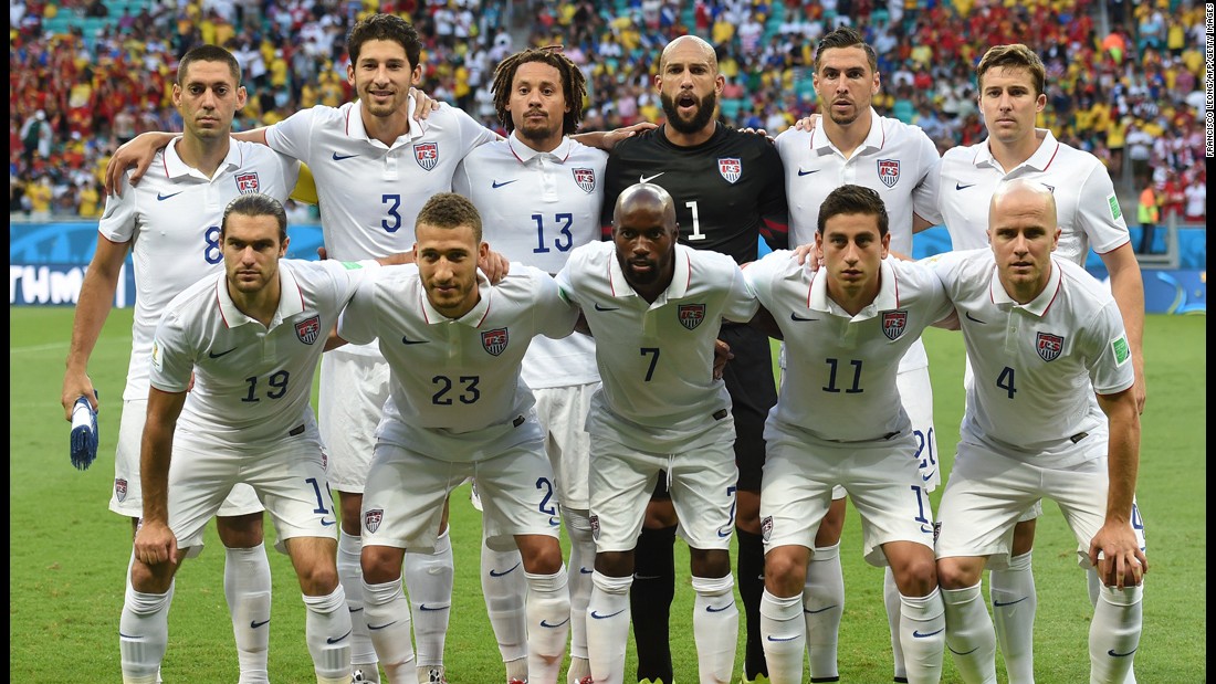 The U.S. men have not reached the World Cup quarterfinals since 2002. The 2014 team (pictured) lost in the last 16 against Belgium in Brazil.