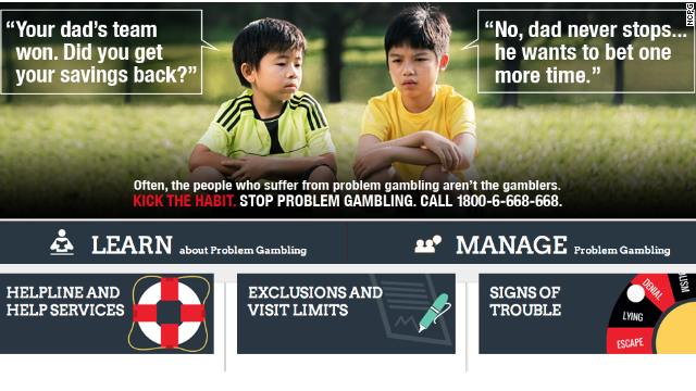 A screenshot of the National Council on Problem Gambling&#39;s website shows the organization&#39;s new ad.