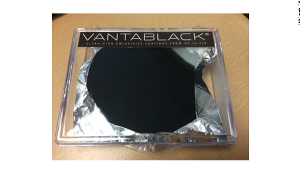 But once covered with Vantablack, all wrinkles and roughness seem to disappear, because the material absorbs 99.96% of all light.