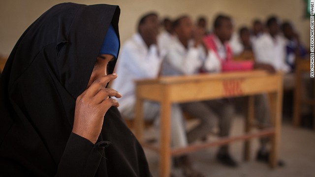  A discussion on female genital mutilation takes place at Sheikh Nuur primary school in Hargeysa, Somalia, on February 19, 2014. 
