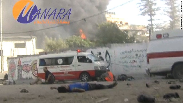 The Gaza-based al-Manara media agency captured extraordinary images of the July 30, 2014 Israeli air attack on the al-Shujaiya market.