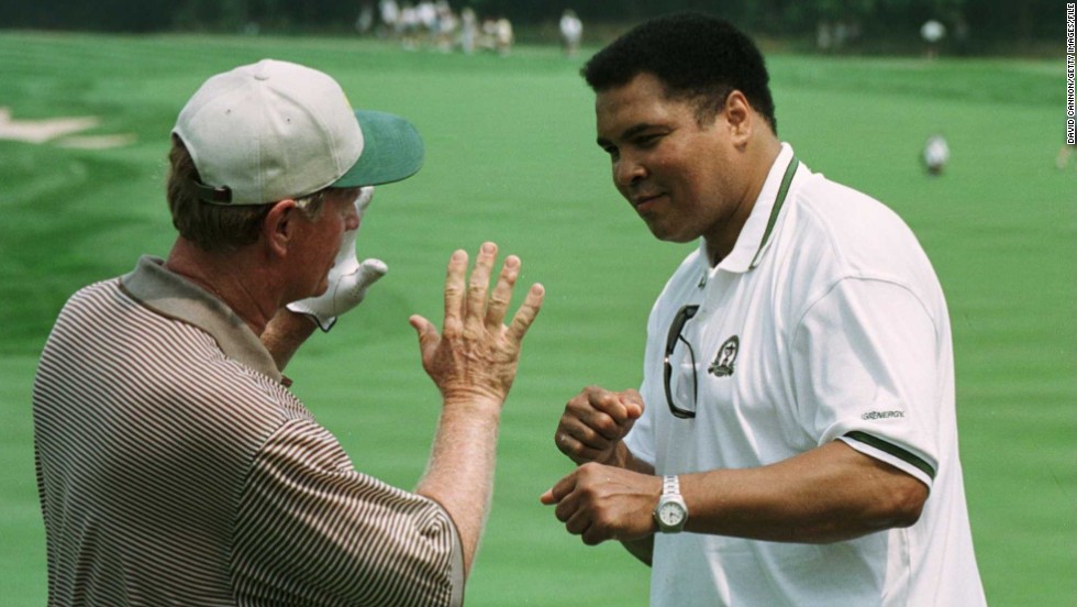 The greatest meets the greatest. &lt;br /&gt;&lt;br /&gt;This image of Nicklaus and Muhammad Ali, two legends of golf and boxing respectively, was taken nearly 20 years ago at Valhalla.&lt;br /&gt;&lt;br /&gt;&quot;It was just a fantastic treat to witness this moment,&quot; Cannon said. &lt;br /&gt;&lt;br /&gt;&quot;Ali, a native of Louisville, came out to meet Jack at Valhalla. It&#39;s funny how my 100th major will be at Valhalla 20 years after this moment.&quot;