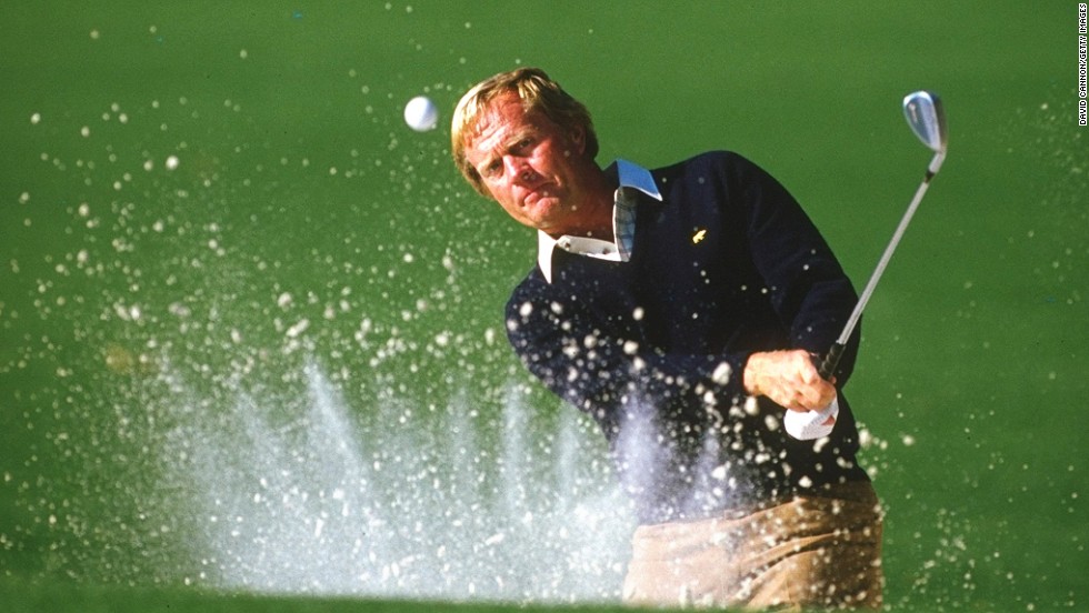 This snap of Nicklaus practicing at the 1986 Masters, where he won his sixth and final green jacket, was &quot;a really lucky picture to get because of the way the sand exploded during the shot.&quot; &lt;br /&gt;&lt;br /&gt;&quot;In 33 years of photographing golf, I have never seen an &#39;explosion&#39; as perfect as this,&quot; said Cannon. &quot;To capture this shot in the same week as he won his final major was a great thrill.&quot;