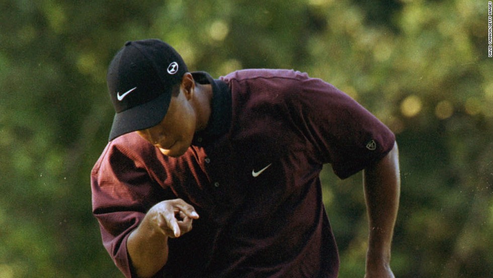A pumped-up Tiger Woods holes a crucial putt during the 2000 U.S. PGA Championship playoff against Bob May at Valhalla. &lt;br /&gt;&lt;br /&gt;&quot;This picture captured Tiger Woods at his absolute peak,&quot; Cannon said. &lt;br /&gt;&lt;br /&gt;&quot;I never get tired of seeing Tiger will the ball into the hole, and this picture captures the way he almost appears to tell his ball what to do.&quot;