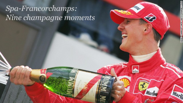 Nine champagne moments from the Belgian Grand Prix