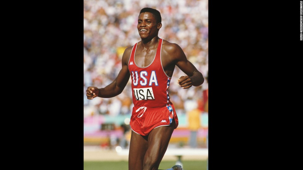 American athlete Carl Lewis achieved victory on the world stage during the 1984 Summer Olympics with his lifelong dream of matching Jesse Owens&#39; four gold medals in a single Games.