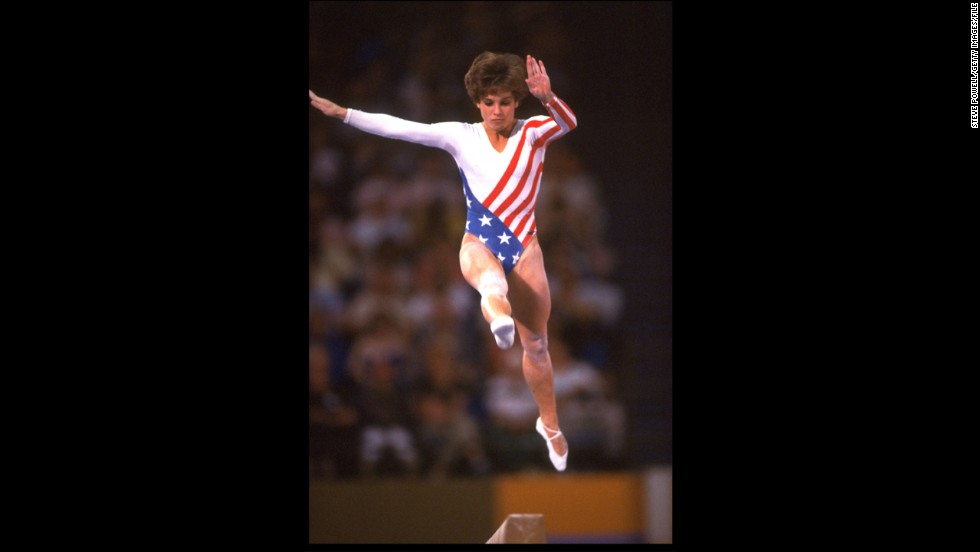 Soviet bloc countries boycotted the Los Angeles Olympics, but Mary Lou Retton (and her iconic bouncy haircut) showed up and became the first American to win the women&#39;s all-around gymnastics gold.