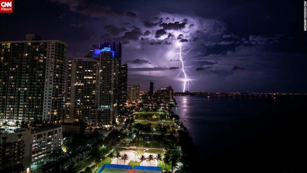 &quot;I was really surprised I was able to capture a lightning strike like this,&quot; said &lt;a href=&quot;http://ireport.cnn.com/docs/DOC-1149081&quot;&gt;Madeline Belt&lt;/a&gt;, who shot this photo off Biscayne Bay in Miami in June. The storm would later become Hurricane Arthur.