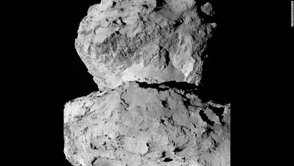 This image, captured August 7, 2014, shows the diversity of surface structures on the comet&#39;s nucleus.