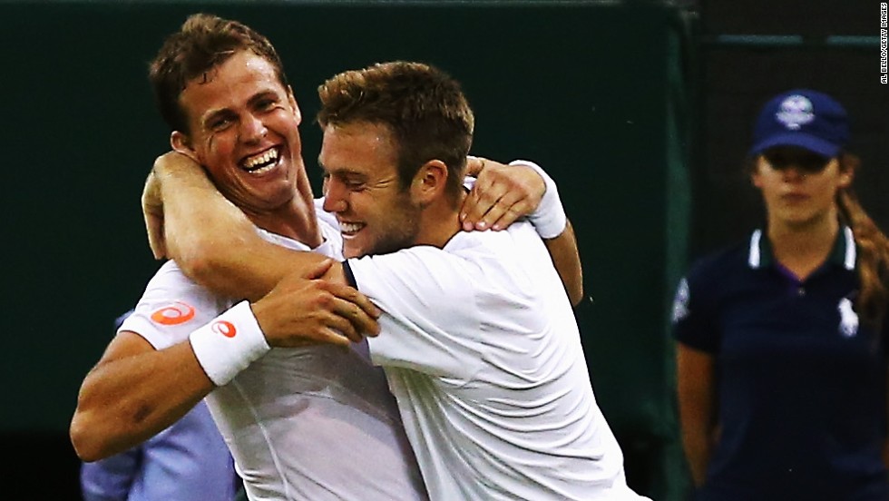 Despite disappointment for Raonic and Bouchard, there was still Canadian success at the All England Club. Vasek Pospisil, left, won the men&#39;s doubles at Wimbledon alongside his American partner, Jack Sock. They upset the all-conquering Bryan brothers in the final.  