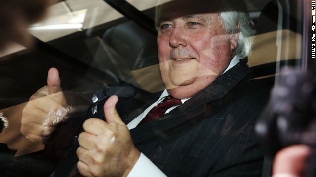 Clive Palmer pictured after speaking at the National Press Club on July 7, 2014 in Canberra, Australia.