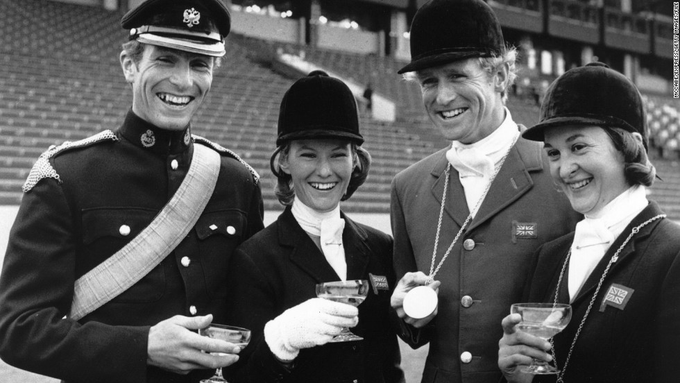 Her father Mark Phillips, left, was part of Britain&#39;s gold-medal-winning eventing team at the 1972 Munich Olympics, and he also won silver at Seoul &#39;88.