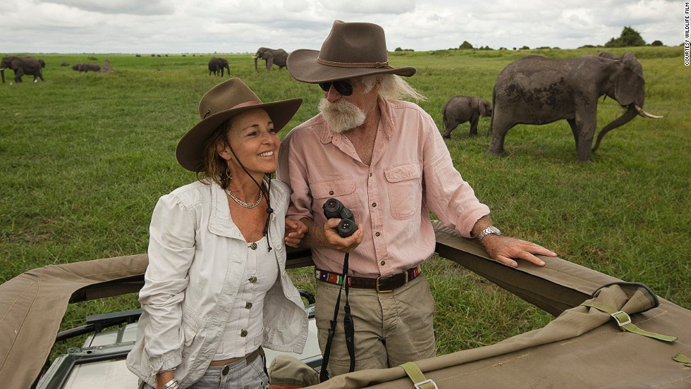 Beverly and Dereck Joubert (pictured) are a husband-and-wife team of filmmakers and photojournalists for National Geographic. They recently started Rhinos Without Borders, a charity that plans to move at least 100 black and white rhinos from South Africa to Botswana, where poaching is nearly nonexistent. 