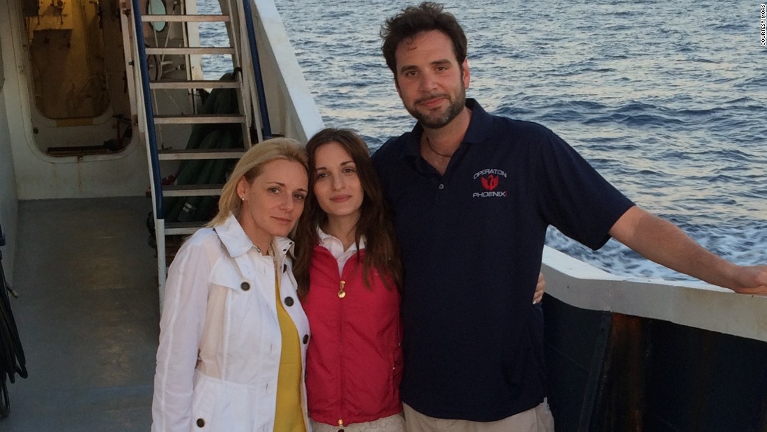 Around 700 migrants are believed to have drowned while crossing the Mediterranean on Saturday. But the Catrambone family (Regina and Chris, with daughter Maria Luisa) are hoping to stem the loss of life by launching a 40-meter rescue ship, called &quot;Phoenix.&quot; 