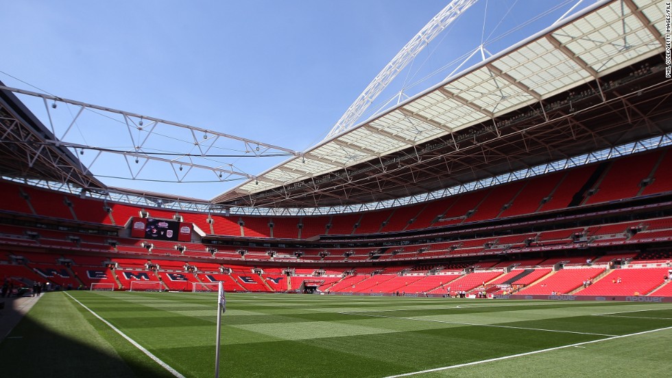 London&#39;s Wembley Stadium, which has a 90,000 capacity, has been awarded the right to stage the semifinals and final.