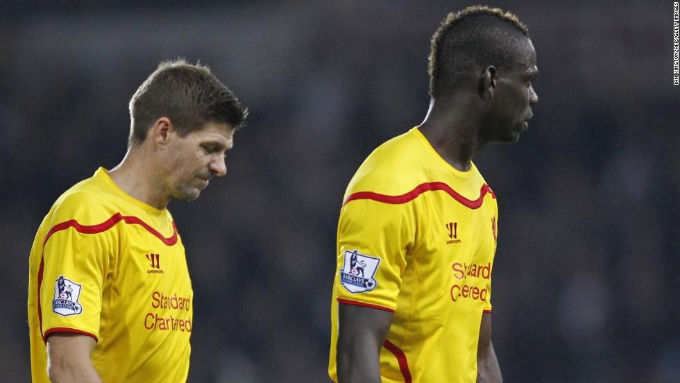 Balotelli joined Liverpool during the summer transfer window, but the Merseyside club made an uncertain start to the domestic season. The Italian forward is pictured here with Steven Gerrard after a 3-1 defeat by West Ham.