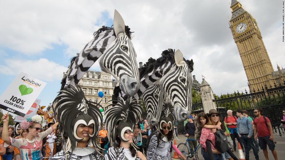 Thousands of people joined the march from the Embankment via Whitehall to the Houses of Parliament in central London. 