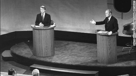 The first of three Ford-Carter presidential debates in 1976