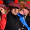 ryder cup day one crowd wigs caps