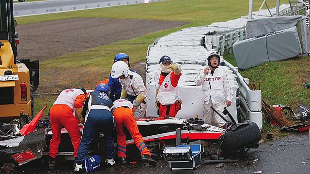 F1 driver Jules Bianchi injured in crash