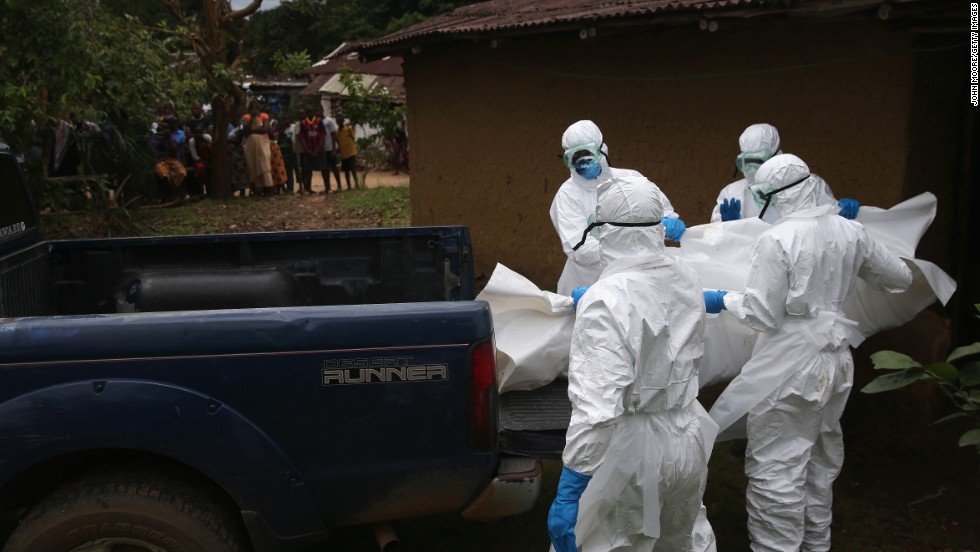The U.S. Centers for Disease Control and Prevention recommends that only people &quot;trained in handling infected human remains, and wearing personal protective equipment, should touch or move any Ebola-infected remains.&quot;