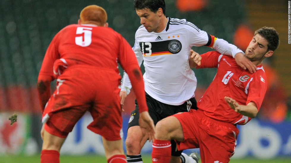 Evans (right) has played for his country on 13 occasions between 2008 and 2011.