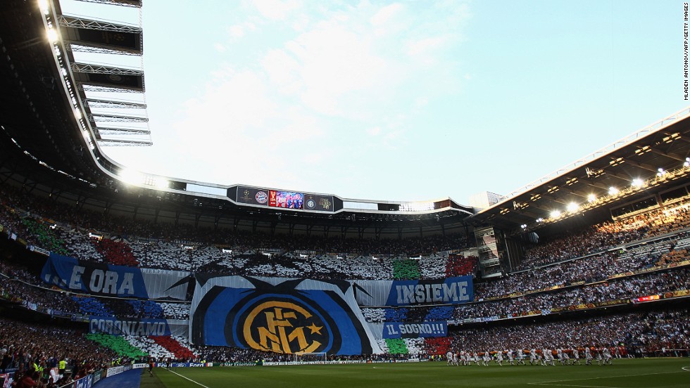 Inter fans ahead of the final. 