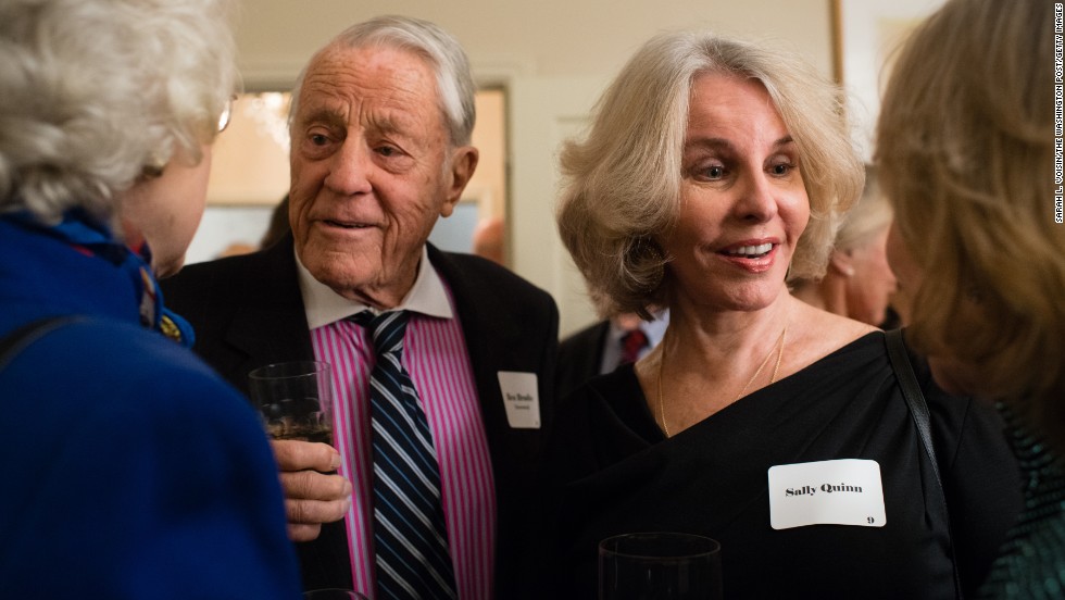 Bradlee and Quinn attend a November 2013 gathering of Washington insiders who were in the city during the presidency of John F. Kennedy.&lt;br /&gt; 
