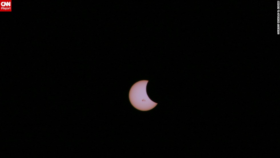 For more than an hour, engineer &lt;a href=&quot;http://ireport.cnn.com/docs/DOC-1182662&quot;&gt;Nicholas Koehne&lt;/a&gt; waited to photograph the partial solar eclipse in Topeka, Kansas. Using a solar filter, he was able to capture several images of the event.