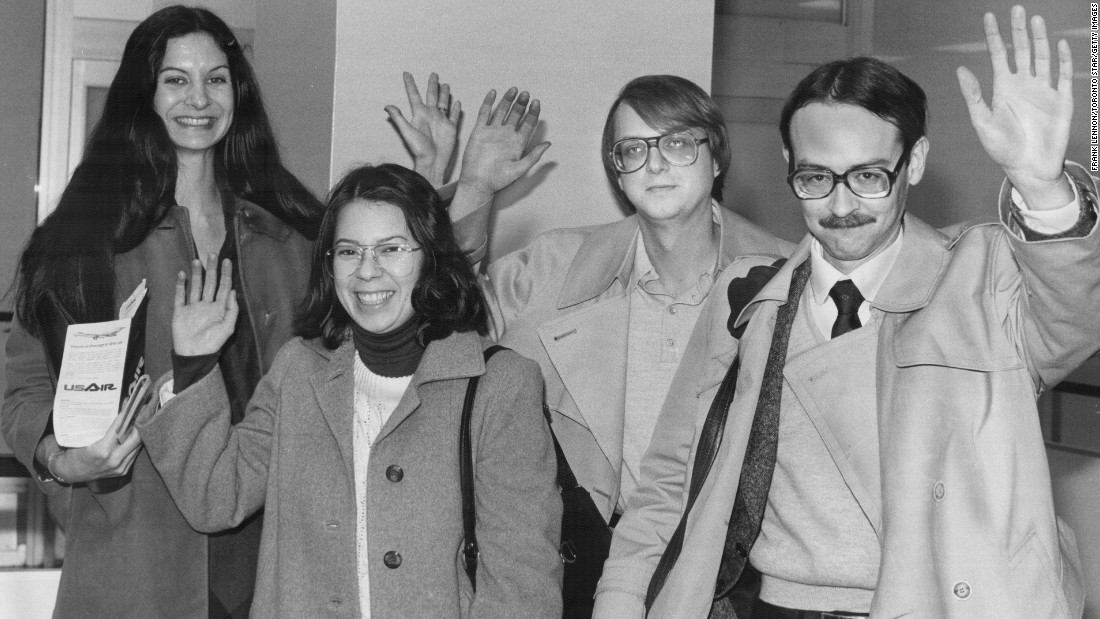 Six American Embassy employees avoided capture by hiding in the homes of Canadian Embassy officers. Aided by the Canadian government and the CIA, they fled Iran on January 28, 1980. From left, Kathleen Stafford, Cora Lijek, Mark Lijek and Joseph Stafford are seen during a visit to Toronto in February 1980.