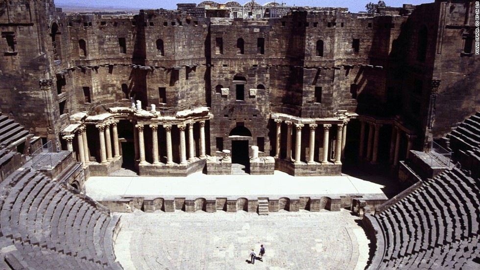 Continually inhabited for 2,500 years, and became the capital of the Romans&#39; Arabian empire. The centerpiece is a magnificent Roman theater dating back to the second century that survived intact until the current conflict. Archaeologists have revealed the site is now severely &lt;a href=&quot;http://ghn.globalheritagefund.com/uploads/documents/document_2107.pdf&quot; target=&quot;_blank&quot;&gt;damaged from mortar shelling&lt;/a&gt;. 