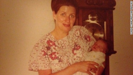 Faith Lillian Flannigan Faust is seen here in 1976 with her baby daughter Loren Stanford. Stanford penned an essay on CNN iReport about her mother&#39;s illness and subsequent suicide.