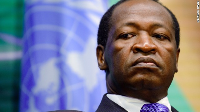 Burkina Faso former President Blaise Compaore is shown in this file photo from November 12, 2008 in Geneva.