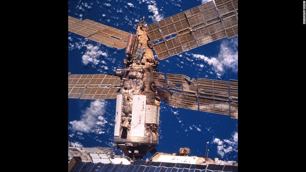 During a June 1997 docking exercise, an unmanned cargo vessel crashed into Mir, disrupting the station&#39;s power supply and partially depressurizing the living quarters.