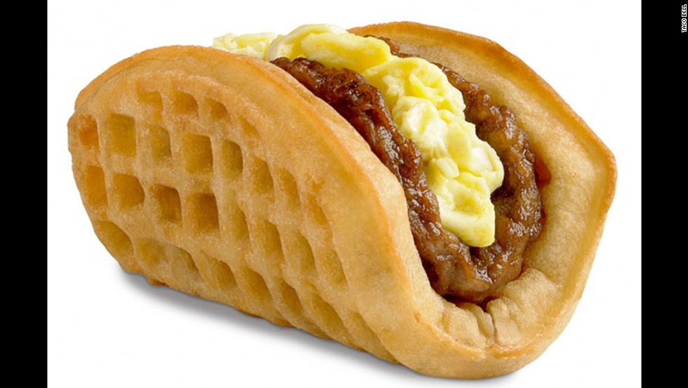 Taco Bell debuted its breakfast menu in 2014 with its marquee item, the Waffle Taco. It&#39;s pretty much what it sounds like if you consider taco shells and waffles interchangeable vehicles for eggs and breakfast meats. As one headline summed it up, &quot;&lt;a href=&quot;http://www.slate.com/blogs/moneybox/2014/09/05/taco_bell_breakfast_menu_the_biscuit_taco_joins_the_waffle_taco.html&quot; target=&quot;_blank&quot;&gt;Taco Bell Tacos Keep Getting Less and Less Taco-Like&lt;/a&gt;.&quot; 