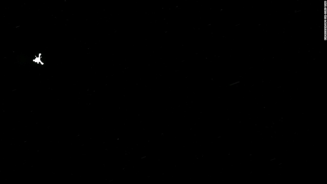 Rosetta&#39;s OSIRIS camera captured this parting shot of the Philae lander after separation.