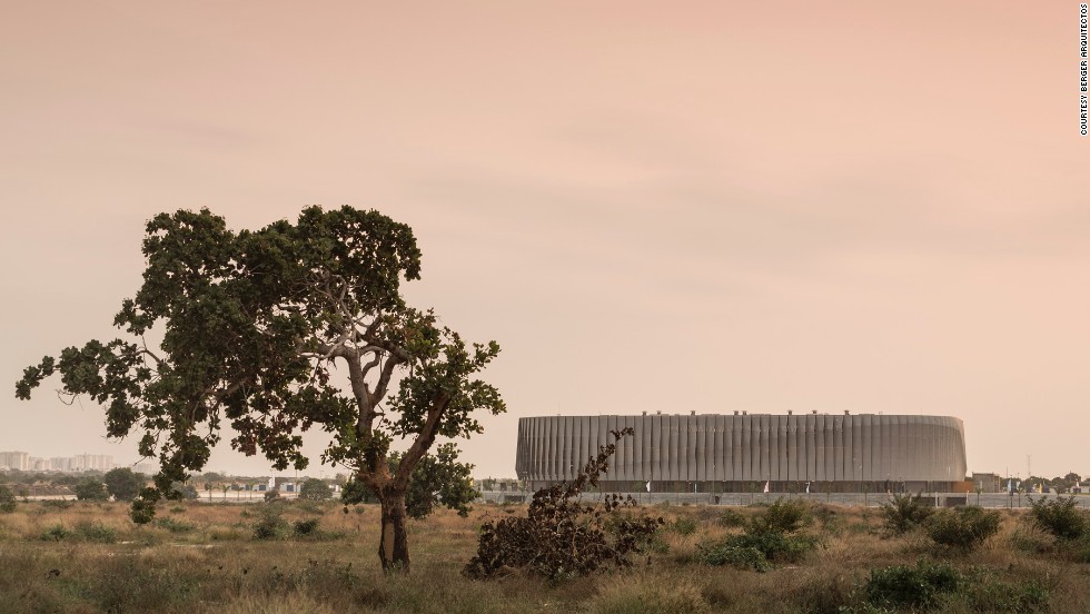 Shortlisted in the sports category at this year&#39;s World Architecture Festival, the Luanda Multisports Pavilion, in Angola may not appear particularly striking during the day...