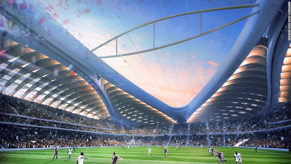 Situated a short distance outside Doha, the Al-Wakrah Stadium was designed by Zaha Hadid Architects and will have a capacity of 40,000. It will also host games up until the World Cup quarterfinals.