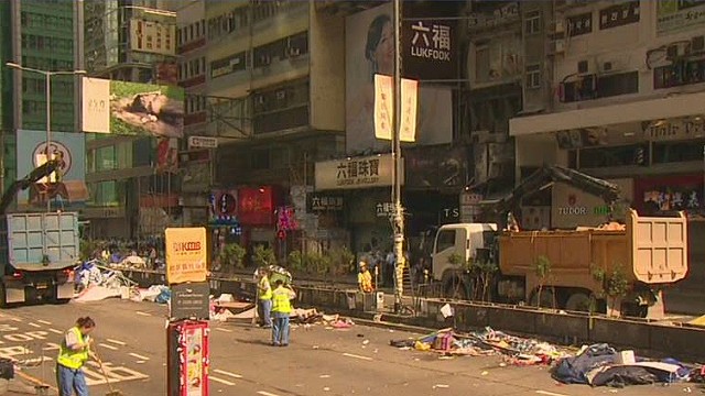 Protest Site In Monk Kok District Cleared Cnn Video 