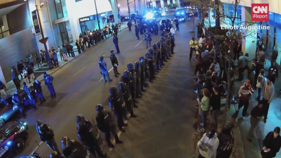 Drone follows Ferguson protest in Atlanta - CNN Video