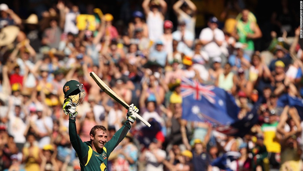In January 2013, Hughes became the first Australian to make a century in his maiden one-day game. Against Sri Lanka in Melbourne, he made 112 runs from 129 balls. 