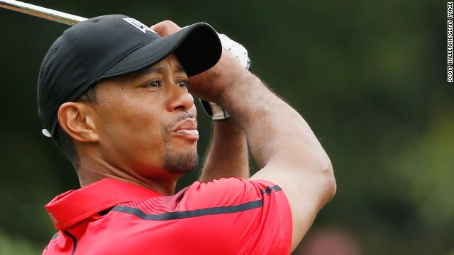 Tiger Woods was dressed in his trademark red on the final day in Florida but finished joint last in his own tournament.
