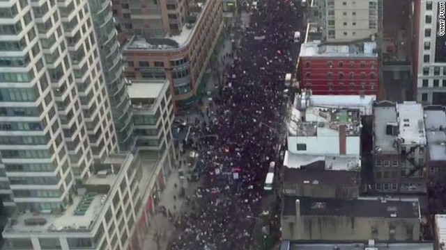 See thousands flood NYC streets - CNN Video