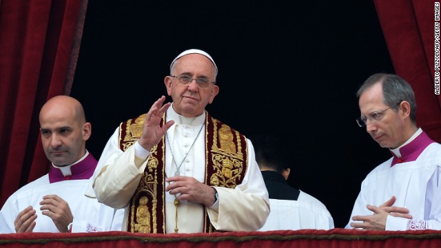 Pope Francis  gives his traditional Christmas &quot;Urbi et Orbi&quot; blessing from the balcony of St. Peter&#39;s Basilica on December 25, 2014 at the Vatican.  Pope Francis condemned this year&#39;s &quot;brutal&quot; religious persecution in the Middle East while urging peace in Nigeria, Ukraine and other world troublespots in his annual Christmas &quot;urbi et orbi&quot; message. AFP PHOTO / ALBERTO PIZZOLI        (Photo credit should read ALBERTO PIZZOLI/AFP/Getty Images)