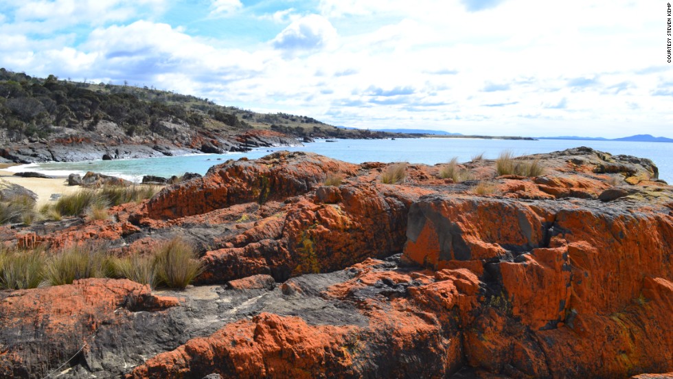 Lichen-tainted rocks at Spikey Beach in Tasmania, Australia, &quot;paint the world in peaceful orange,&quot; writes &lt;a href=&quot;http://ireport.cnn.com/docs/DOC-1184668&quot;&gt;Steven Kemp&lt;/a&gt;, a retired air traffic controller. &quot;In a world of turmoil, orange can be meditative.&quot;