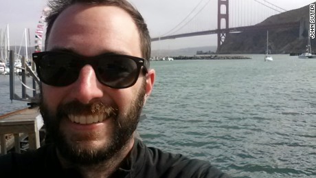 John Sutter&#39;s selfie at the Golden Gate Bridge in 2013, after he finished a reporting trip down the San Joaquin River in California. 