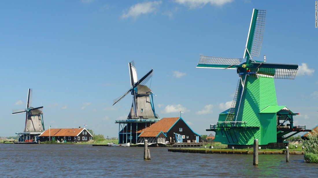 Holland Windmills at Zaanse Shans Amsterdam