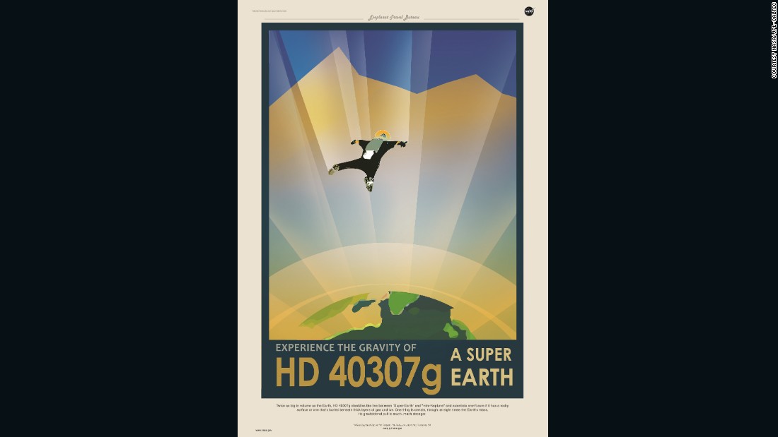 Twice the volume of our planet, HD 40307g is described on NASA&#39;s poster as a &quot;Super Earth.&quot; 