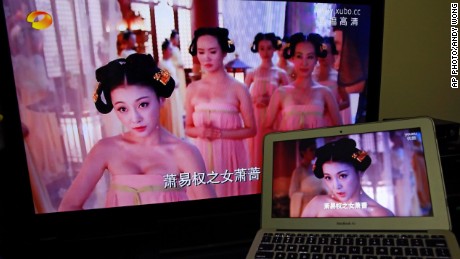 Actresses&#39; cleavage was ordered cropped out of a Tang dynasty period drama by China&#39;s censors.